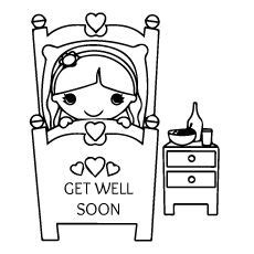 Get Well Soon Baby Coloring Pages | Hello kitty colouring pages, Free