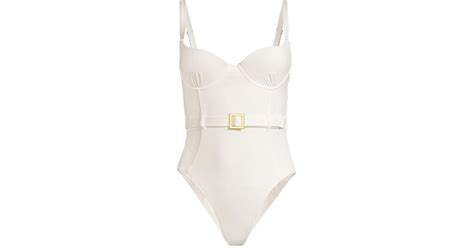 Weworewhat Synthetic Danielle One Piece Swimsuit In White Lyst