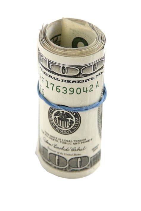 Cash Roll With Benjamins Stock Image Image Of Bill Rebate 8244587