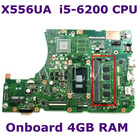 X556ua With I5 6200 Cpu Onboard 4gb Ddr4l Mainboard Rev 31 For Asus
