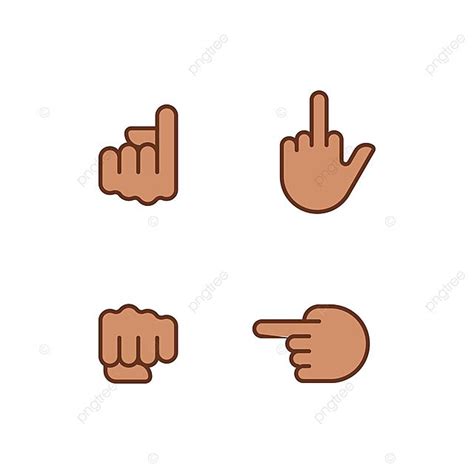 Pixelperfect Rgb Color Icons Set Depicting Pointing Fingers And
