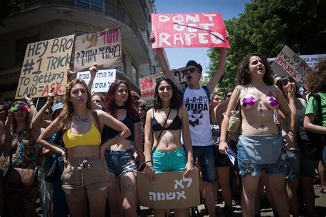 hundreds take part in jerusalem slutwalk against sexual violence the times of israel