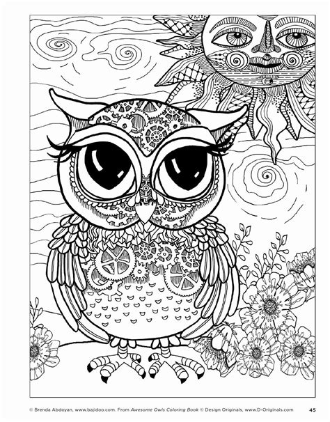 Owl Coloring Book For Adults Inspirational Awesome Owls Coloring Book