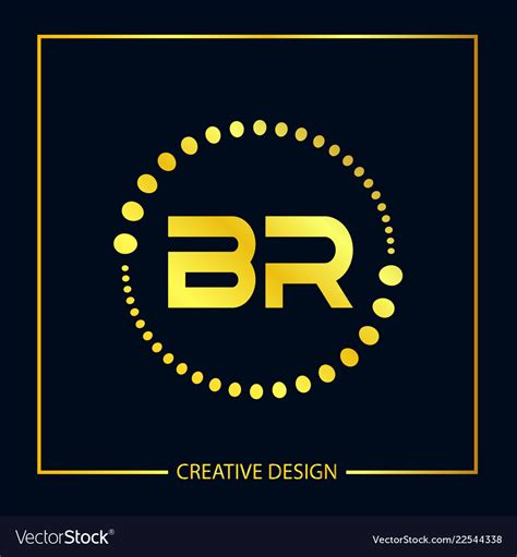 Initial Letter Br Logo Template Design Royalty Free Vector