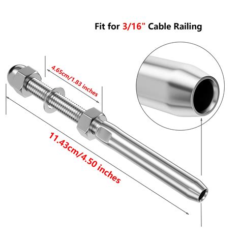 Buy Blika 50 Pack Cable Railing Swage Threaded Stud Tension End Fitting