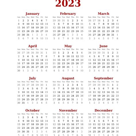 Calendar2023 Free Svg