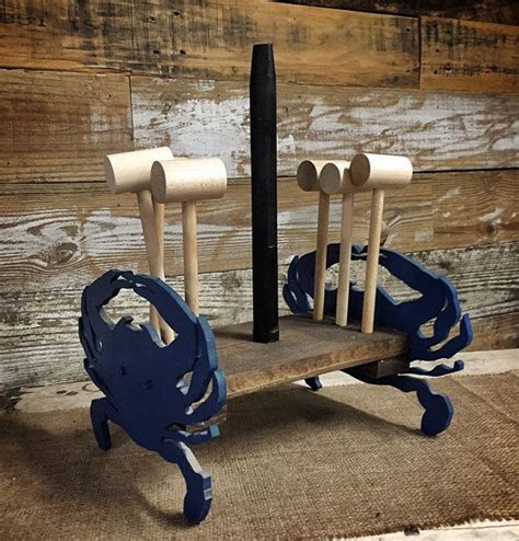 Crab Mallet Caddy By Lovelearndo On Etsy Wood Pallet Signs Wood