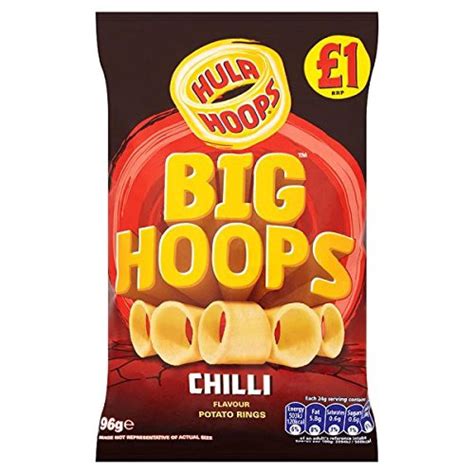 Hula Hoops Big Hoops Chilli Flavour 96g Approved Food