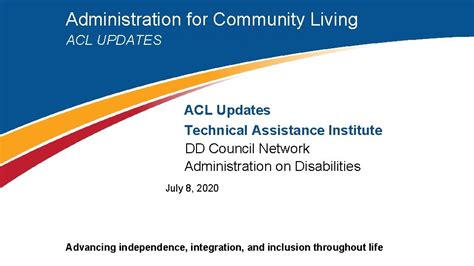 Administration For Community Living Acl Updates Slide Option