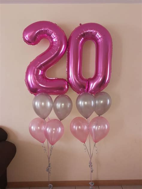 Balloons Are Arranged In The Shape Of The Number Twenty