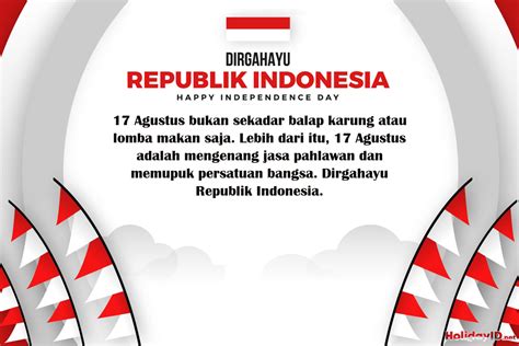 Agustus Kartu Selamat Hari Kemerdekaan Indonesia