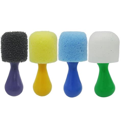 Painting Brush With Sponge Set Of 6 Paint Brushes