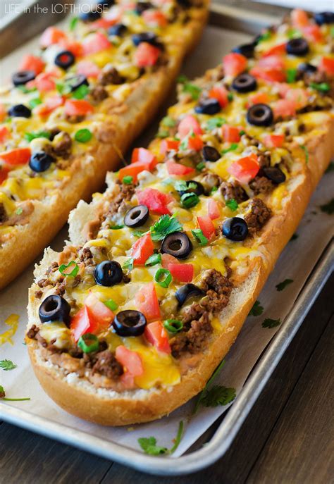 Salt, ground black pepper, water, lettuce, dried tarragon, pita breads and 6 more. Taco French Bread Pizza