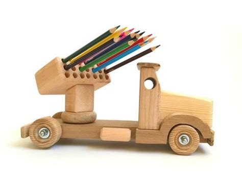 Wood Toy For Kids Pencil Holder Wooden Truck Learning Toy Etsy 2021