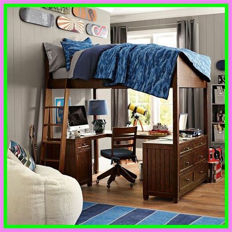 51 Reference Of Boys Room Desk Big In 2020 Loft Bed Bedroom Design