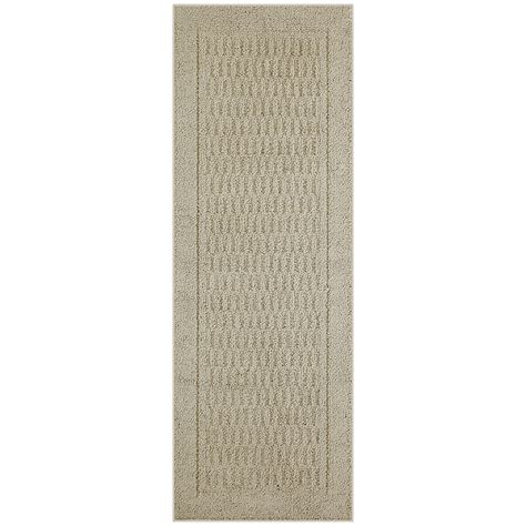 Mainstays Machine Washable Dylan Solid Runner Rug Beige 19x5