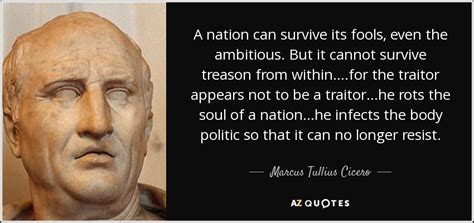 Marcus Tullius Cicero Quote A Nation Can Survive Its Fools Even The
