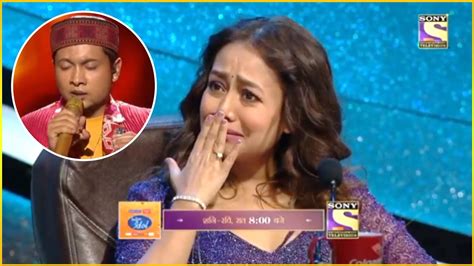 Video Neha Kakkar Badly Crying On Indian Idol 12s Set Pawandeep Rajan Youtube
