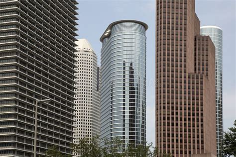 Modern Office Buildings In Houston Stock Photo Image Of Urban