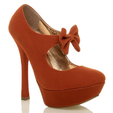 Gabor gabor raynor comfortable suede wide fit fashion sandals in mango. WOMENS LADIES 60'S 70'S STYLE RETRO PLATFORM PUMPS HIGH HEEL BOW COURT SHOES | eBay