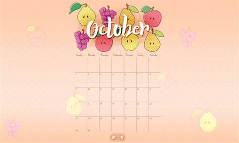 October Calendar Hello Fall Calendar Wallpaper Calendar Design