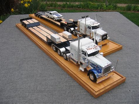 Outstanding Build Of A Set Of Conventional With Lowboy And Step Deck Trailers Model Truck