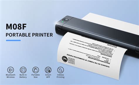 Portable Printers Wireless For Travel Colorwing M08f