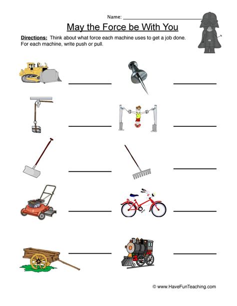 They help generate electricity, are used in motors, and can be found in a variety of common items. Labeling Force and Motion Worksheet | Have Fun Teaching