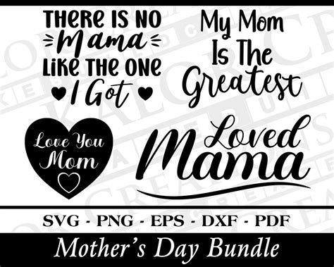 Mothers Day Svg Bundle Mom Svg Mothers Day Svg Etsy