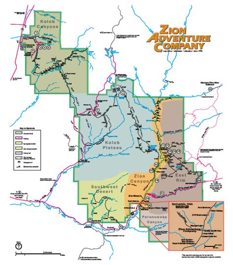 Zion National Park Map Utah National Parks National Parks Map Utah