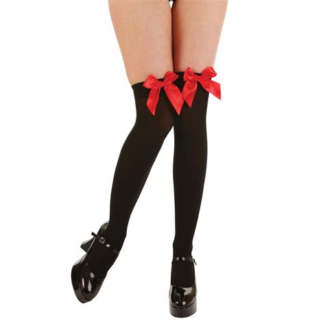 Black Thigh Highs With Red Bow Yvonne S Fancy Dress