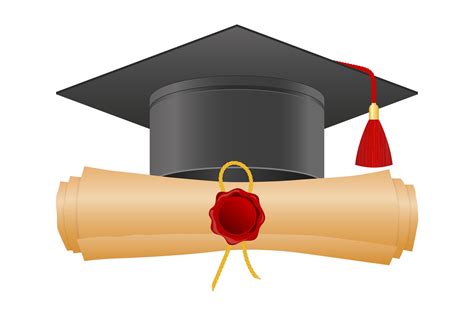 Graduation Cap And Diploma Design Download Free Vectors Clipart