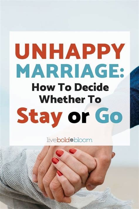 Unhappy Marriage How To Decide Whether To Stay Or Go Unhappy Marriage Unhappy Relationship