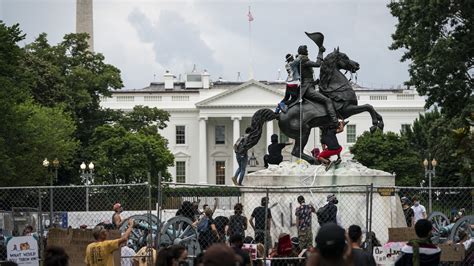 Protesters Try To Pull Down Statue Of Andrew Jackson In Washington