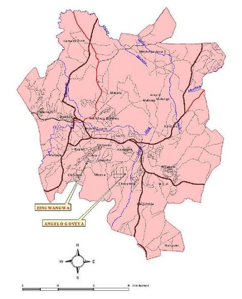 A Map Of Blantyre City Showing The Study Areas Download Scientific