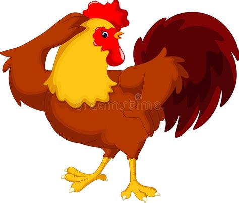 Cute Rooster Cartoon Stock Vector Illustration Of Chick 49090956