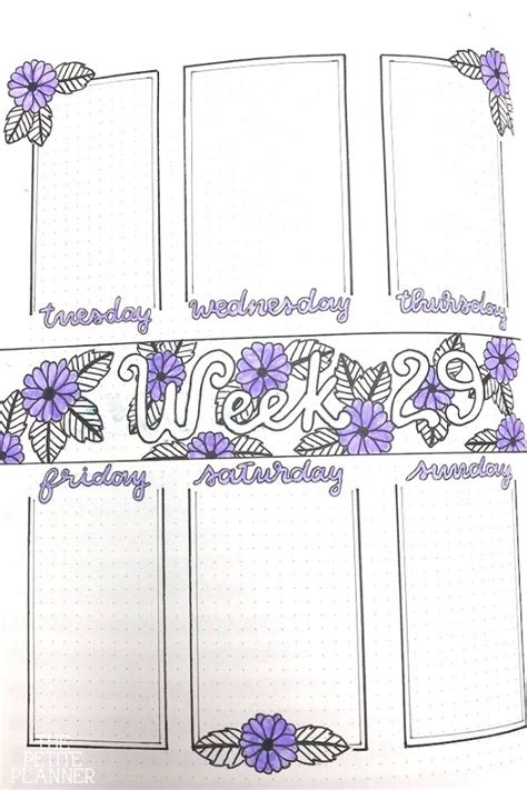 Finding Your Style Bullet Journal Weekly Layout ⋆ The Petite Planner