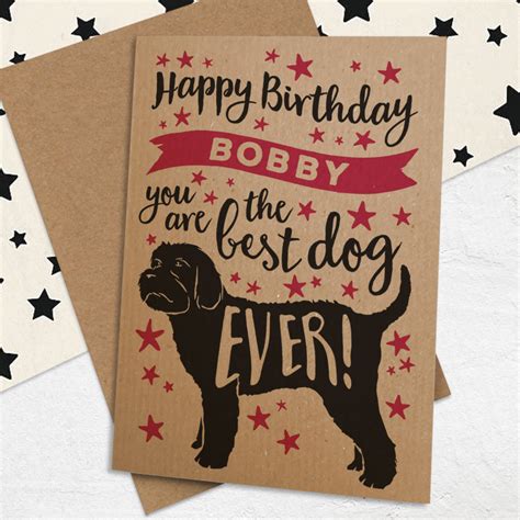 Personalised Best Dog Ever Birthday Card For Dogs By Jon Hall Design
