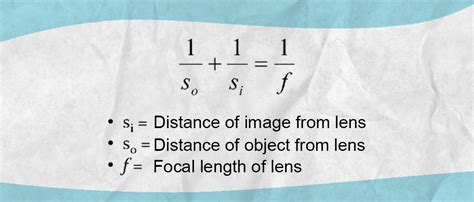 Thin Lens Formula Mcat Physics Equations Guide