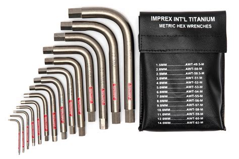 Titanium Non Magnetic Metric Hex Allen Key Kit Large Version Imprex