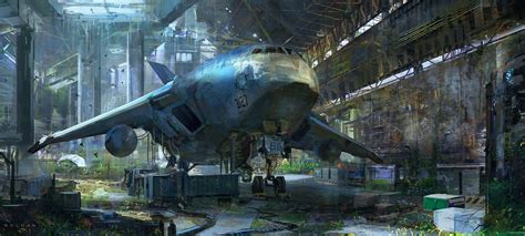 Abandoned Airplane By Juan Pablo Roldan Sci Fi 2d Cgsociety