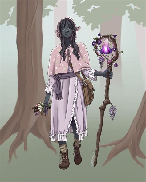 Art Oc Firbolg Druid Circle Of Blossoms By Me Rdnd