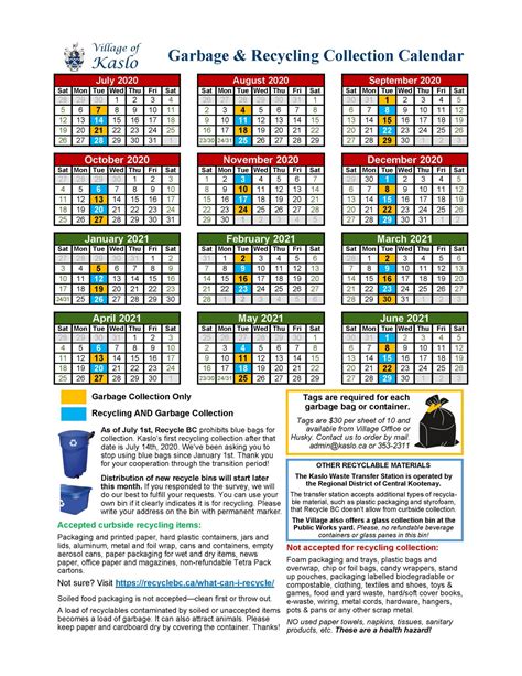 Fitchburg Recycling Calendar Printable Calendar 2023