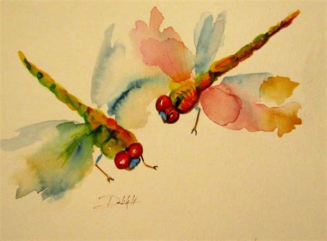 Water Color Dragonflies Watercolor Dragonfly Art Dragonfly Art
