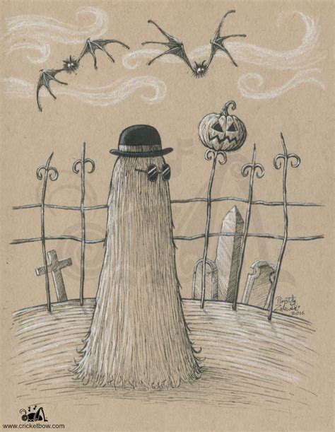 Halloween Toned Paper Drawings — Cricketbow Design