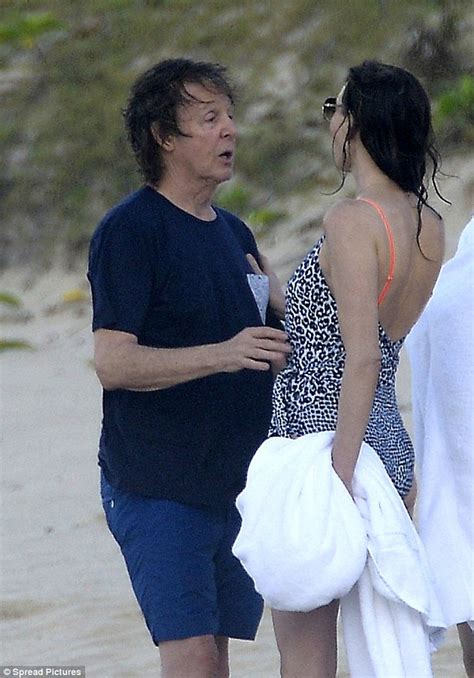 Paul Mccartney Puts On Amorous Display With Nancy Shevell As She Flaunts Figure Daily Mail Online