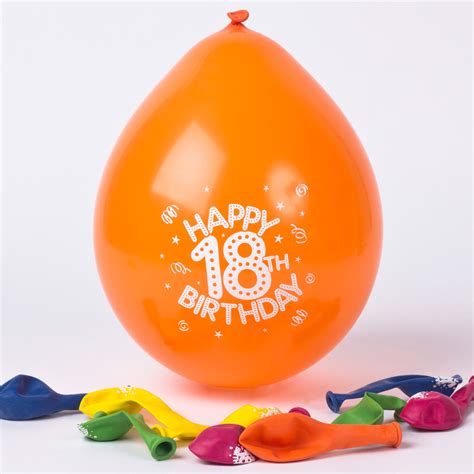 Buy Multicoloured Age 18 Small Latex Balloons Pack Of 10 For Gbp 099 Card Factory Uk