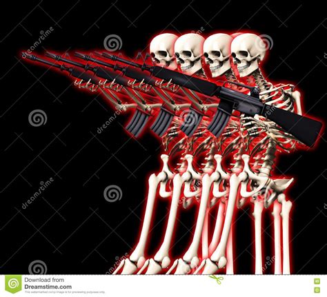 Many War Skeletons 6 stock illustration. Illustration of biology - 5115959