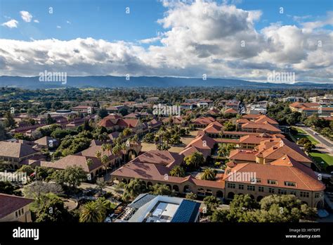 Aerial View Of Stanford University Campus Palo Alto California Usa