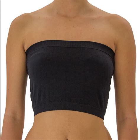 Td Collections Womens Basic Stretch Layer Seamless Tube Bra Bandeau